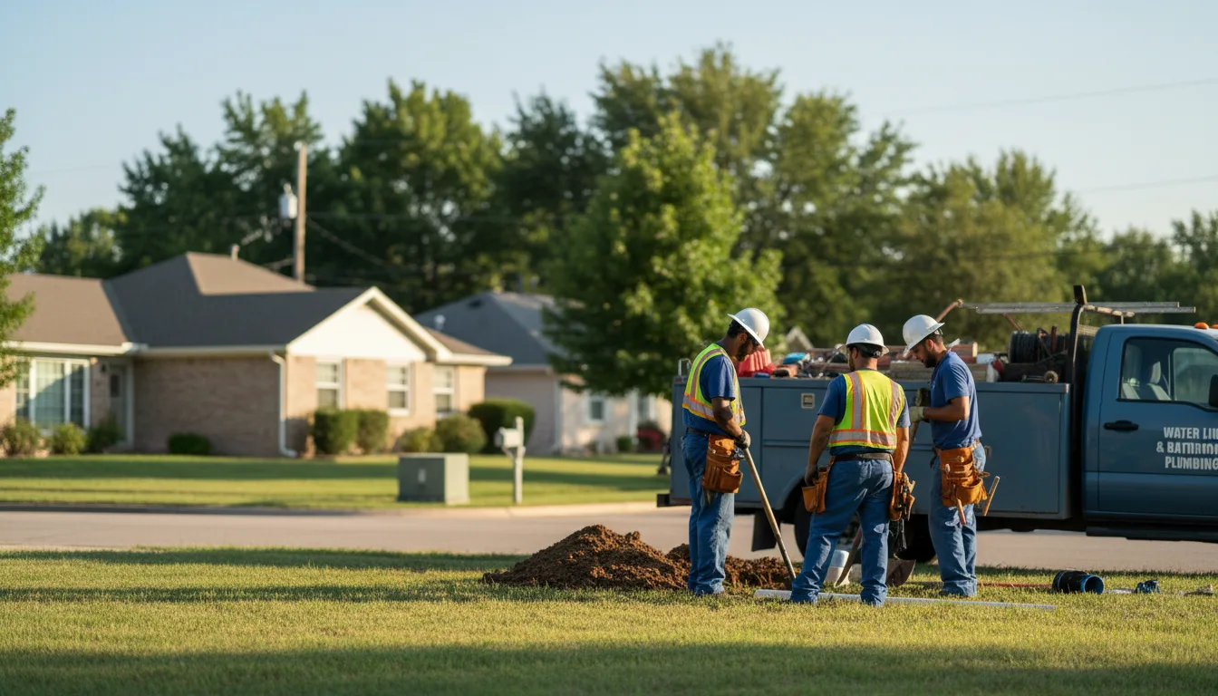 Residential water line and bathroom plumbing service in Nutley, NJ